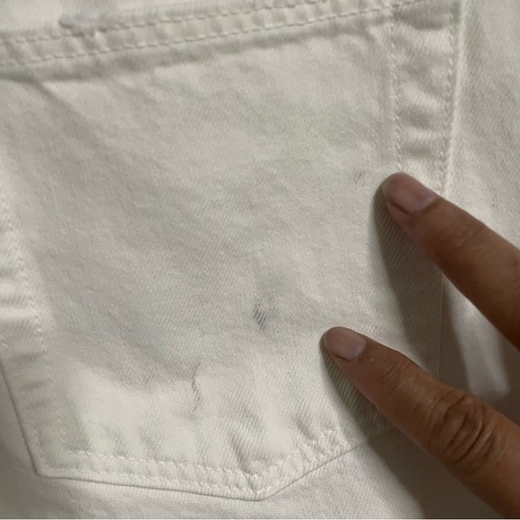 SLVRLAKE London White Destructed Jeans 28 Straight Leg 100% Cotton USA $289 - Picture 9 of 15